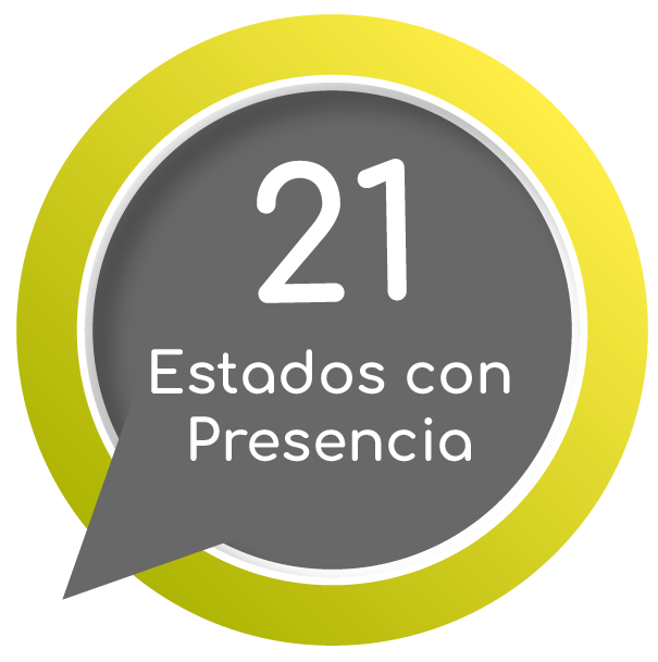 21 Estados con Presencia
